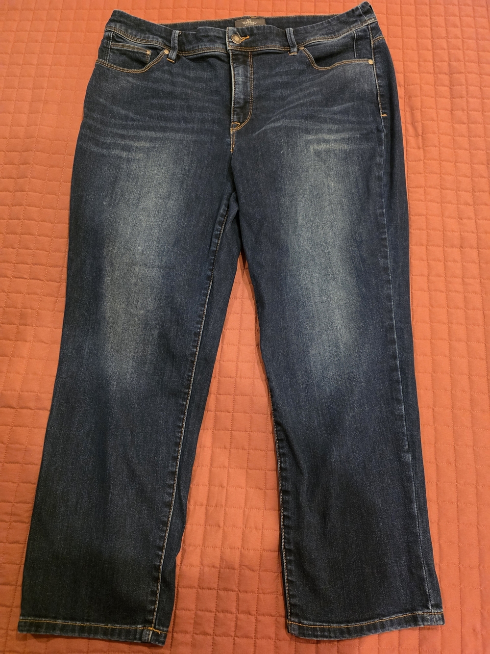 Chico's Straight Leg Dark Blue Jeans